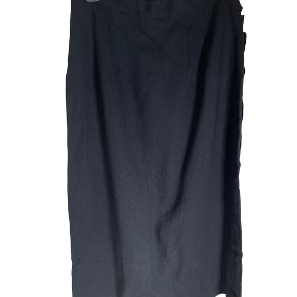 Vntg 1960s Ralph Originals Skirt Black Size 14 Pocket 30 in Length - Picture 6 of 12